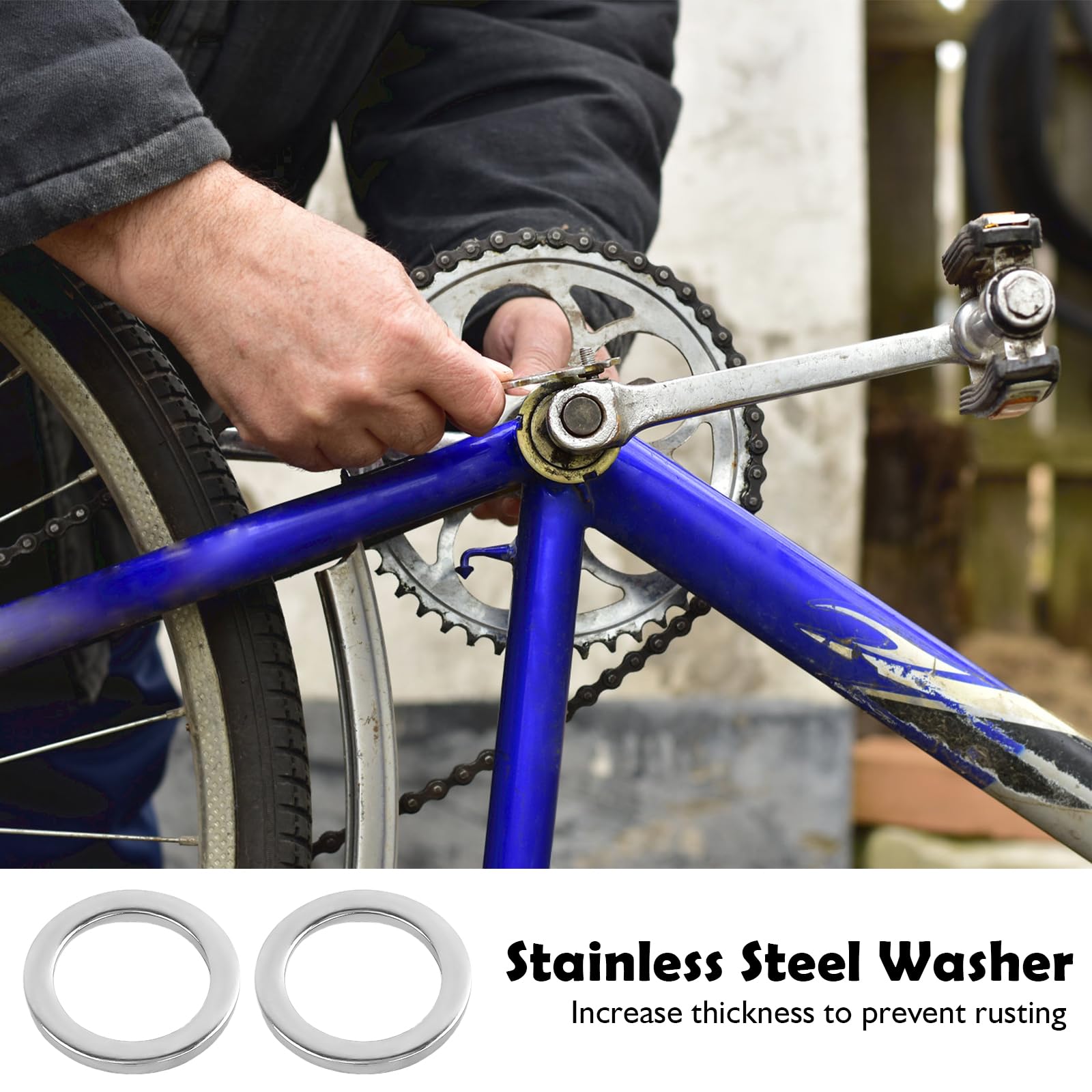 30 Pezzi Rondelle Alzaporta, M10 Rondelle Acciaio Inox, Acciaio Inossidabile 304, Rondelle Piane, Guarnizioni, Adatto per Porte, Biciclette, Accessori di Macchinari