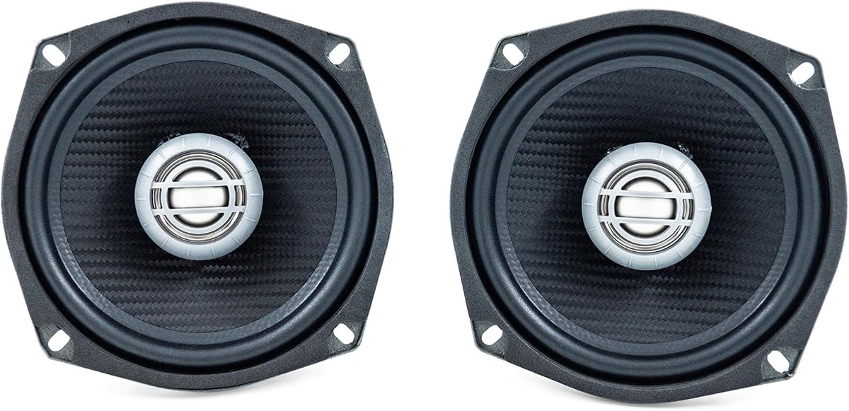 Kenwood Excelon XM50F Motorcycle Speakers (Pair), 5.25" 2-Way Coaxial Speakers for Select 1998-2013 Harley Motorcycles, 300W, 2-Ohm Impedance, Injection-Molded Polypropylene Cone & PEI Dome Tweeter