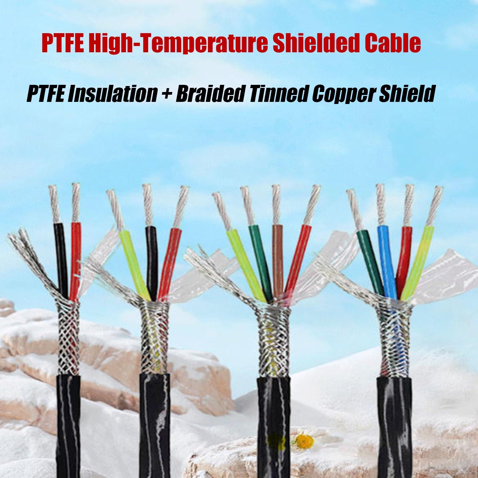 Cable blindado de cobre estañado con chaqueta FEP