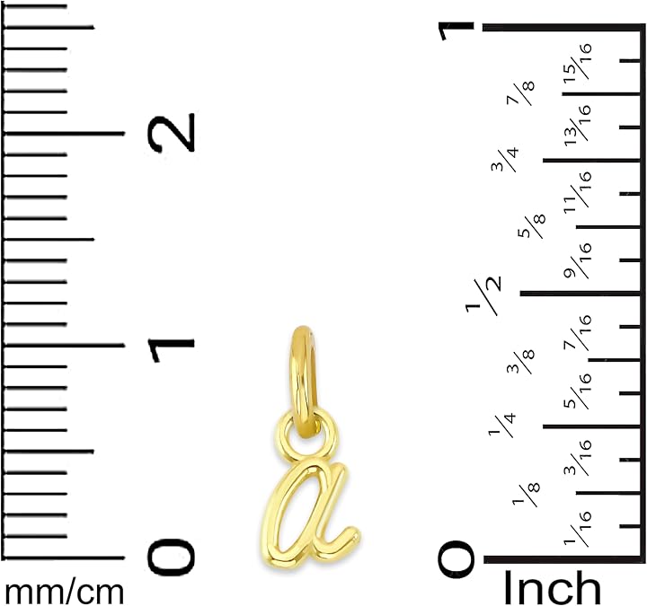 Dainty Solid 10k Gold Wire Initial Charm with Jump Ring