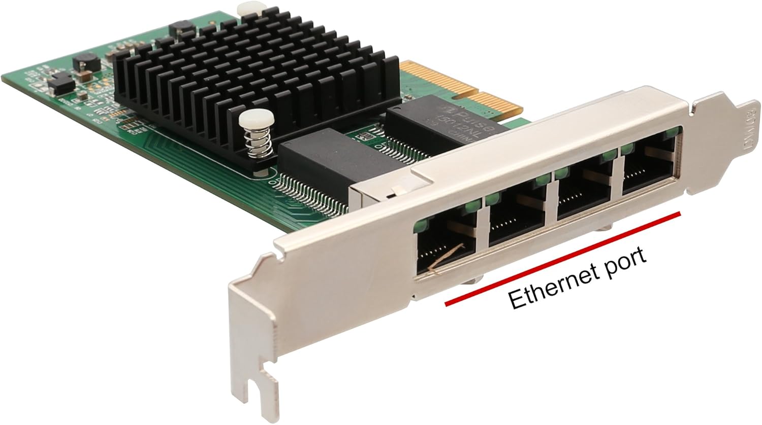 I/O Crest 4 Port Gigabit Ethernet Intel i350-AM4 Chipset PCI-E X4 Network Interface Card NIC