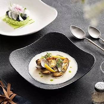 Amazon.co.jp: ディナープレート 角型スープ皿 ディナープレート