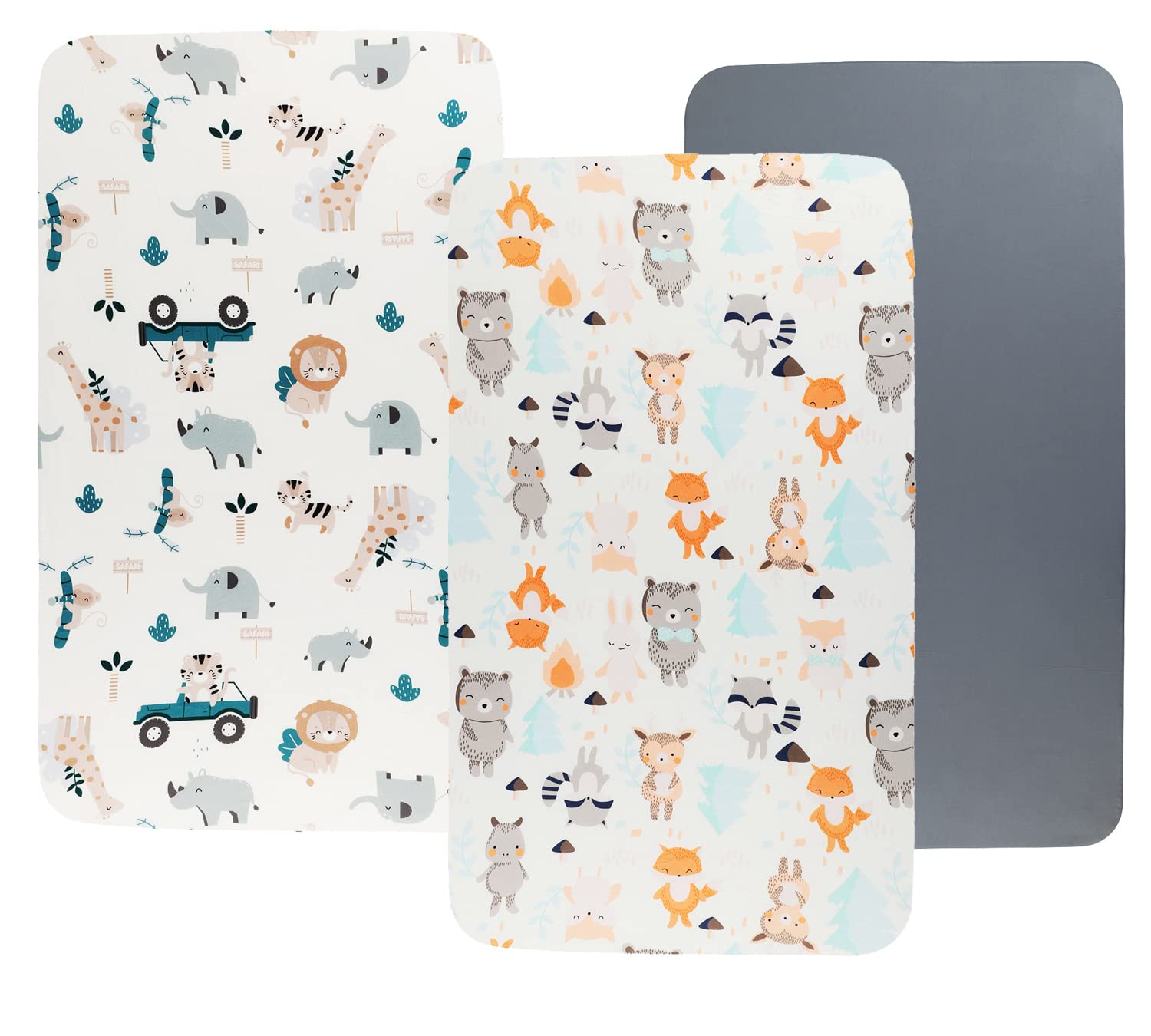 Tontukatu Bassinet Sheet Set 3 Pack (32" x 19") Compatible with Mika Micky, Baby Delight, Dream On Me Bassinet Mattress, Jersey Knit Ultra Soft