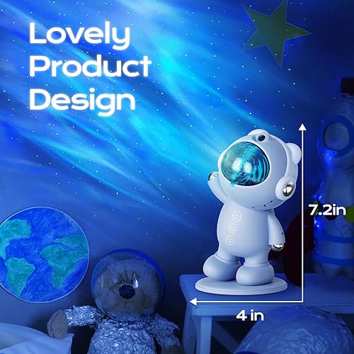 Miniatura 5 de FULEN Proyector de galaxia para dormitorio, proyector de estrellas de luz nocturna para niños, luz de techo Aurora para decoración estética,