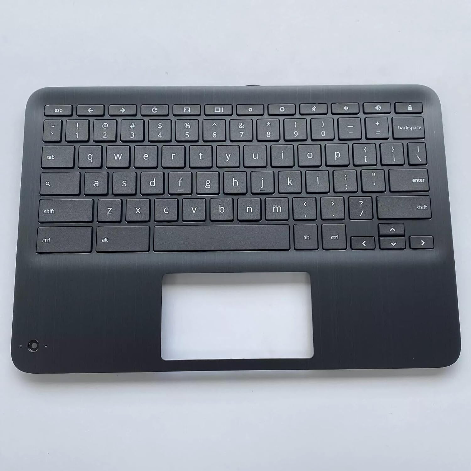 New Replacement for HP Chromebook X360 11 G3 EE Laptop Upper Case Palmrest Non-Backlit Keyboard Assembly Part with WFC Hole L92215-001 Black
