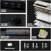 Teclado gamer inalámbrico EPOMAKER X Aula F108 PRO con pantalla, batería de 8000mAh, 104 teclas intercambiables y programables y perilla, retroiluminación RGB, para Mac/PC/Android (degradado negro) 5