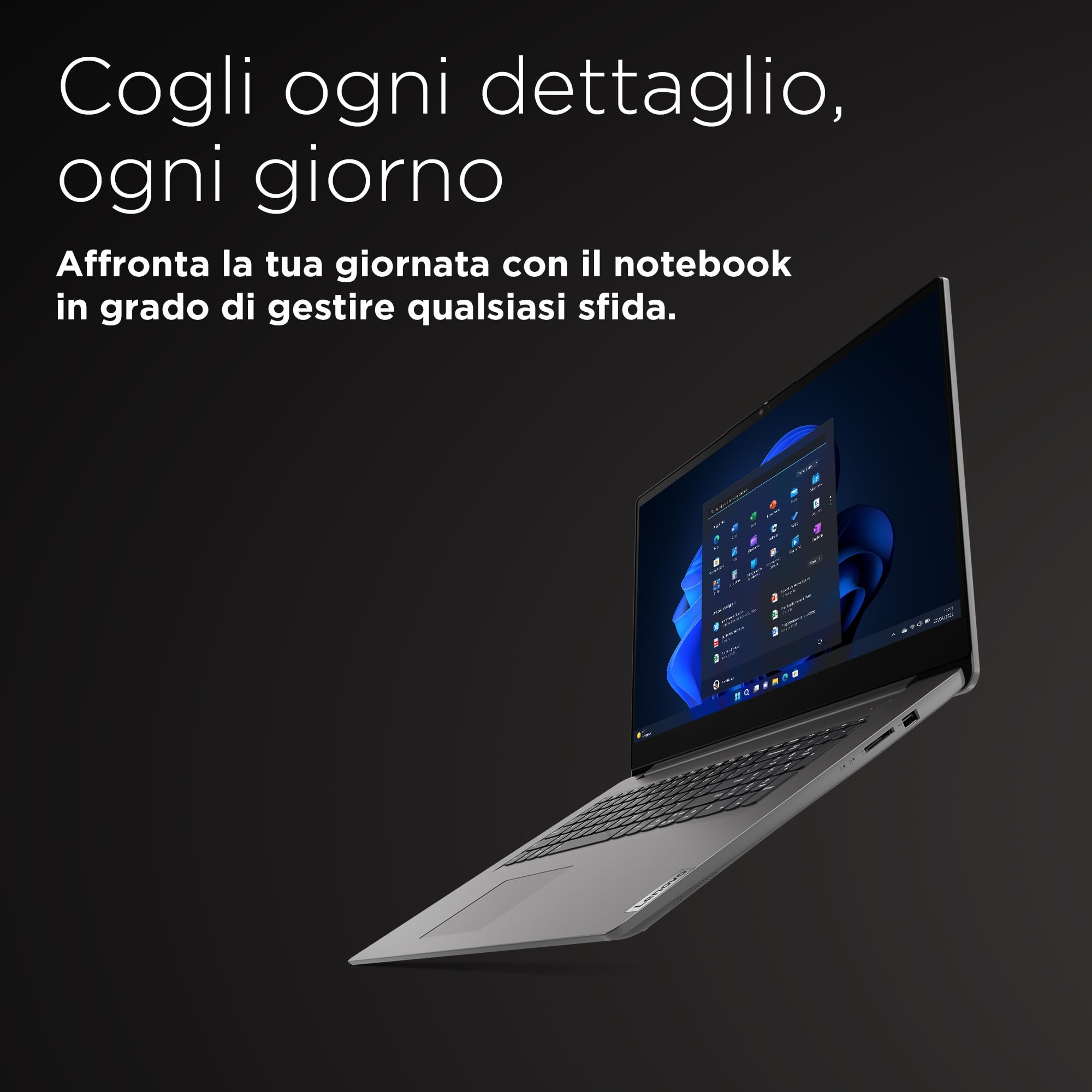 Lenovo Notebook 17.3 Inch V17 Gen 4 i Windows 11 Pro SSD NVMe Grafica UHD - Dettaglio