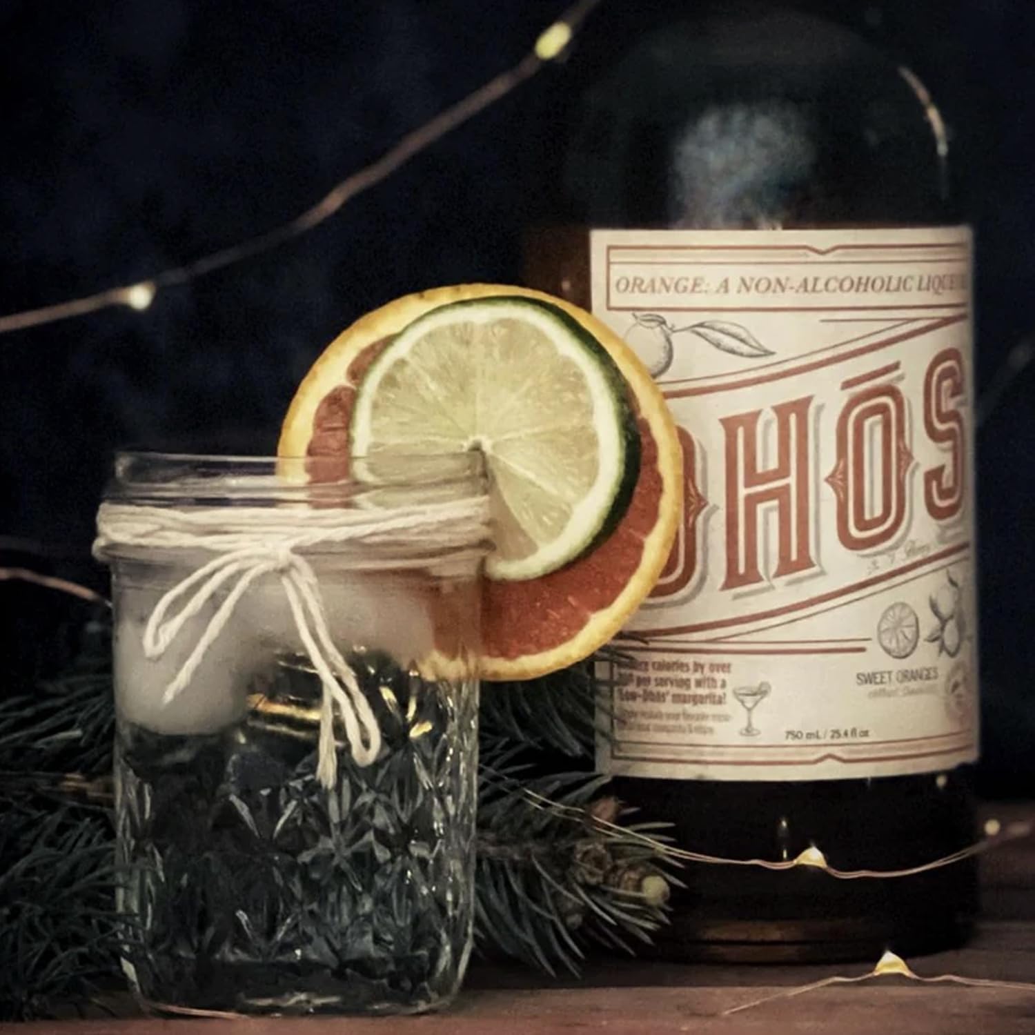 Dhōs Handcrafted Non-Alcoholic Orange 3 Pack w 3 Pack Owen’s Mixers Sparkling Cranberry - Keto-Friendly, Zero Sugar, Zero Calories, Zero Proof - 750 ML - Perfect for Mocktails - Made in USA