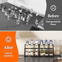 Vista 5 de Lifewit Organizador de Colonia para Hombres, Soporte de Perfume de Plástico de 4 Niveles, Montaje sin Herramientas, Estante de Exhibición