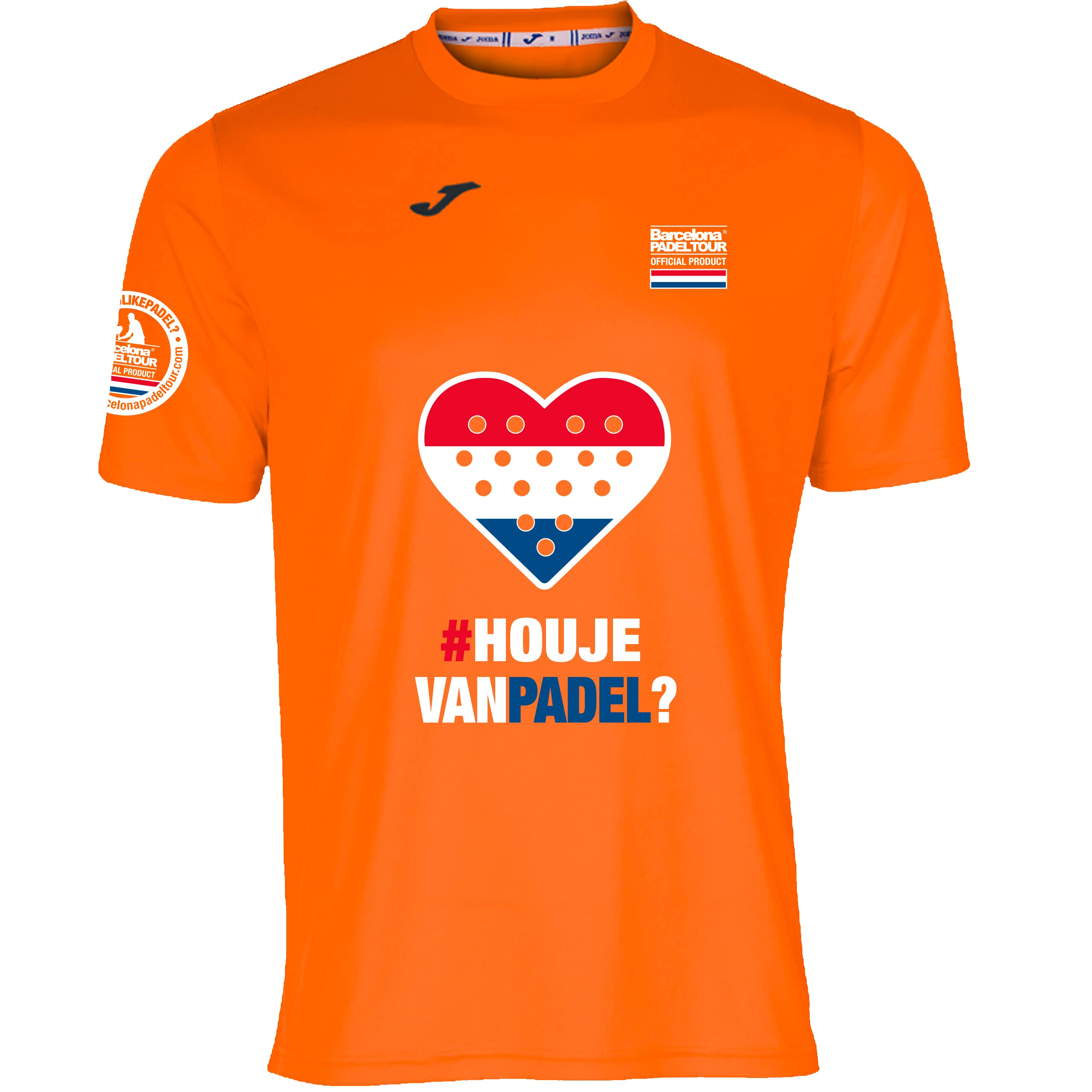 Barcelona Padel TourMen's Short Sleeve Technical T-Shirt - with Love Padel Heart and Country Flags