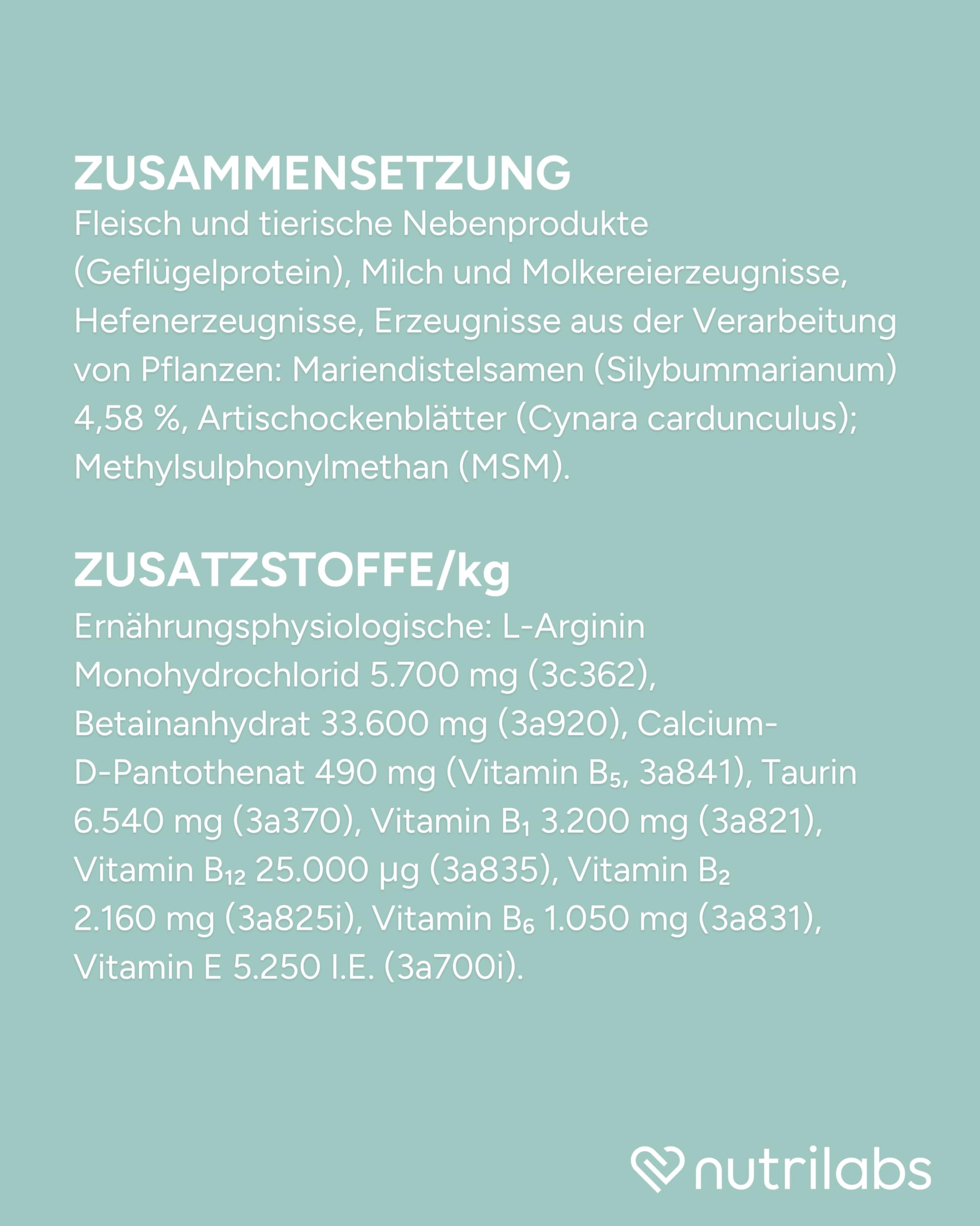 NutriLabs Rascave Hepar Katze Tabletten 90 STK. - Mariendistel & B-Vitamine - Leber-Tabletten - Nahrungsergänzung mit MSM