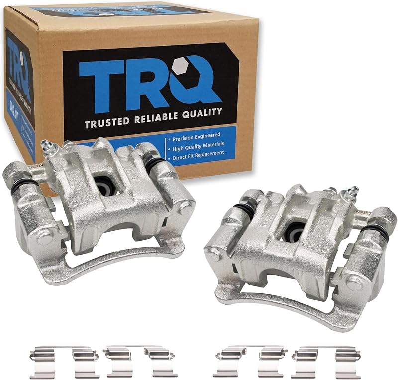 Jogo de pinças de freio traseiras TRQ com ferragens para Hyundai Elantra Touring 2009–2012 – 2 unidades