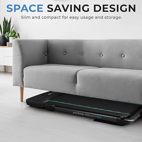 Miniatura 7 de SereneLife Caminadora elevadora 2 en 1, rango de velocidad de 0.6-7.6 Diseño de ahorro de espacio debajo del escritorio, pantalla de métricas