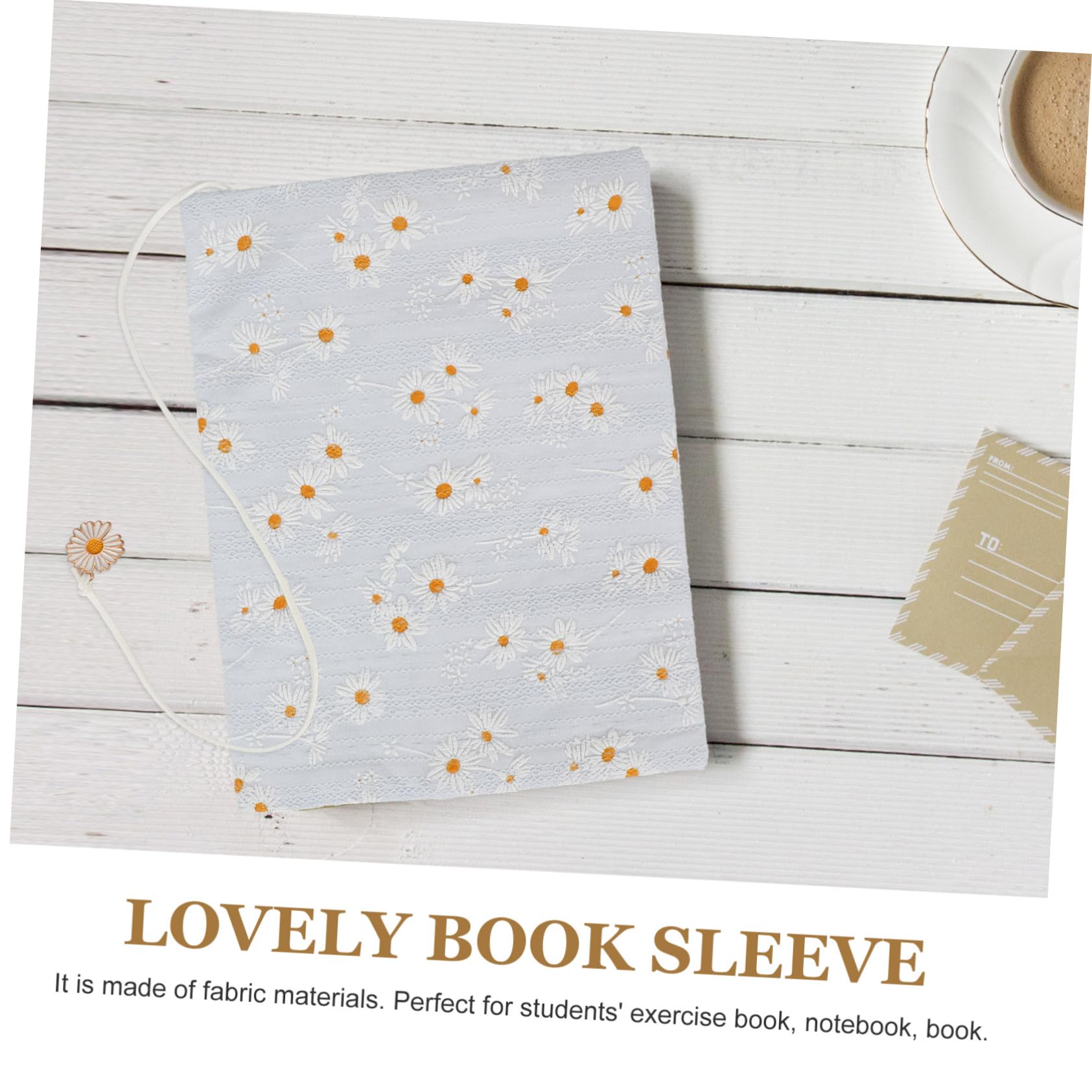 Lurrose Lot De 4 Housses De Pliables En Tissu À Couverture Rigide Pour Livres Résistantes Aux Déchirures Décoratives