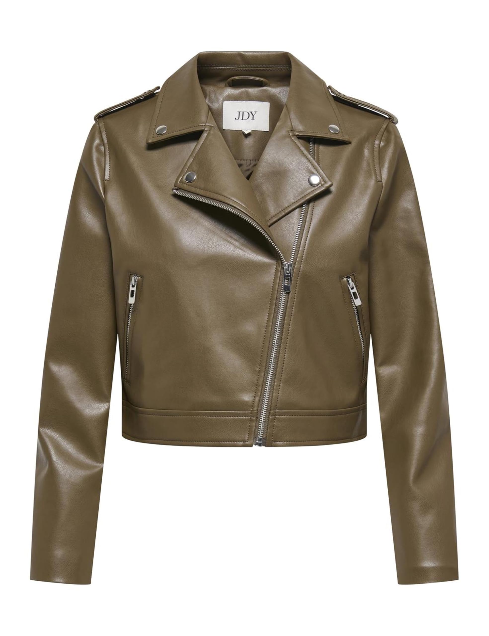 JdY Damska kurtka Jdymoxy Faux Leather OTW Hab, Teak, M, drewno tekowe, M