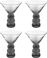 Vista 5 de Lexi Martini - Juego de cuatro vasos transparentes iridiscentes