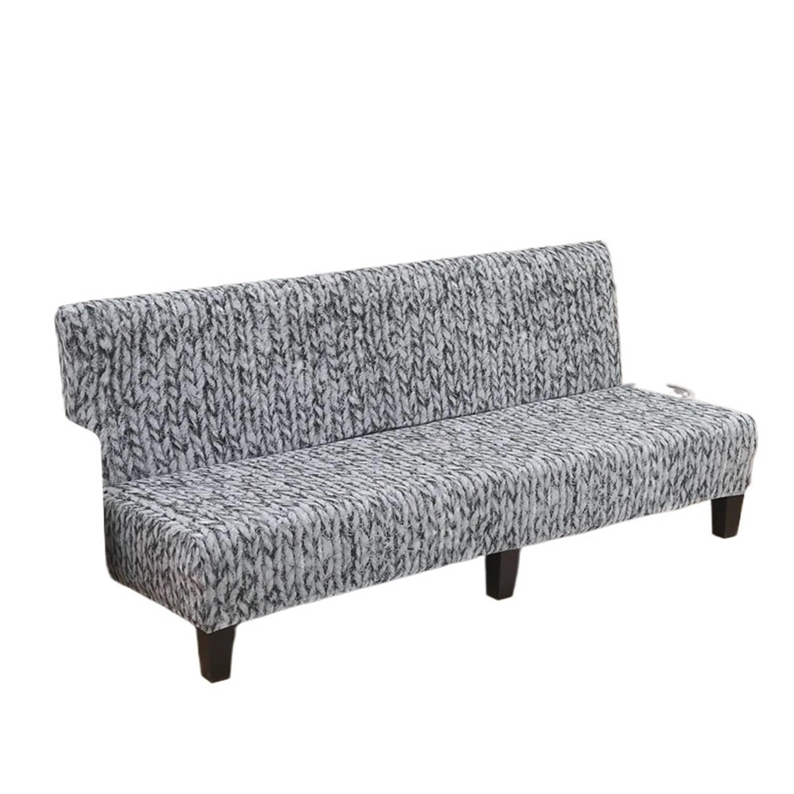 Housse de canapé sans accoudoir pour rénover une banquette usée 120-140cm