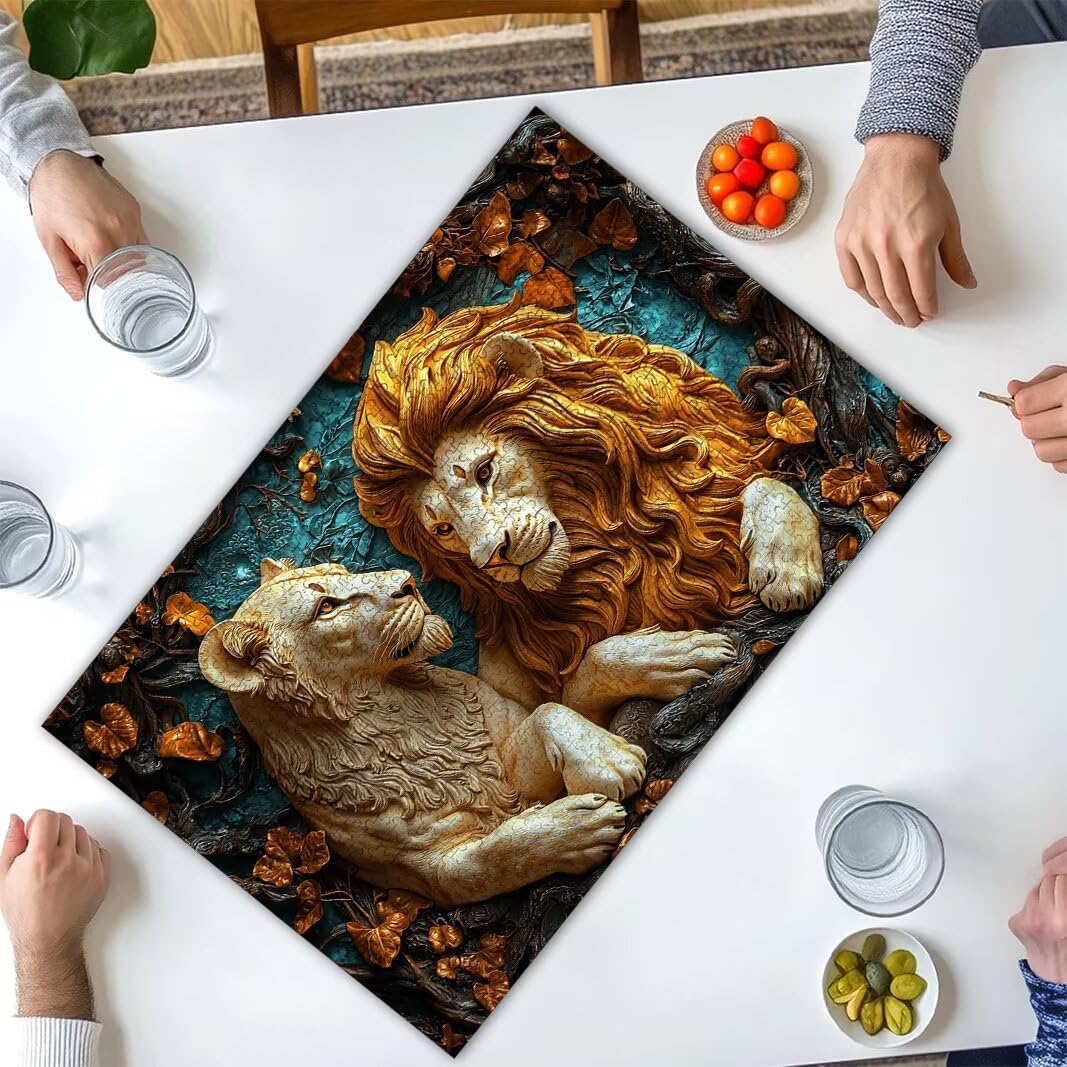 Puzzle Lew, Puzzle 2000 sztuk dla dorosłych, prezent dla kobiet/mężczyzn