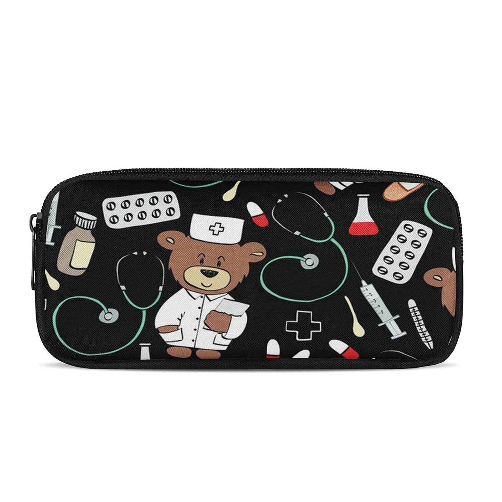 Belidome Cute Bear Nurse Pencil Case Bag for Kids Boys Girls Durable Pen Pouch for School Office — image 1