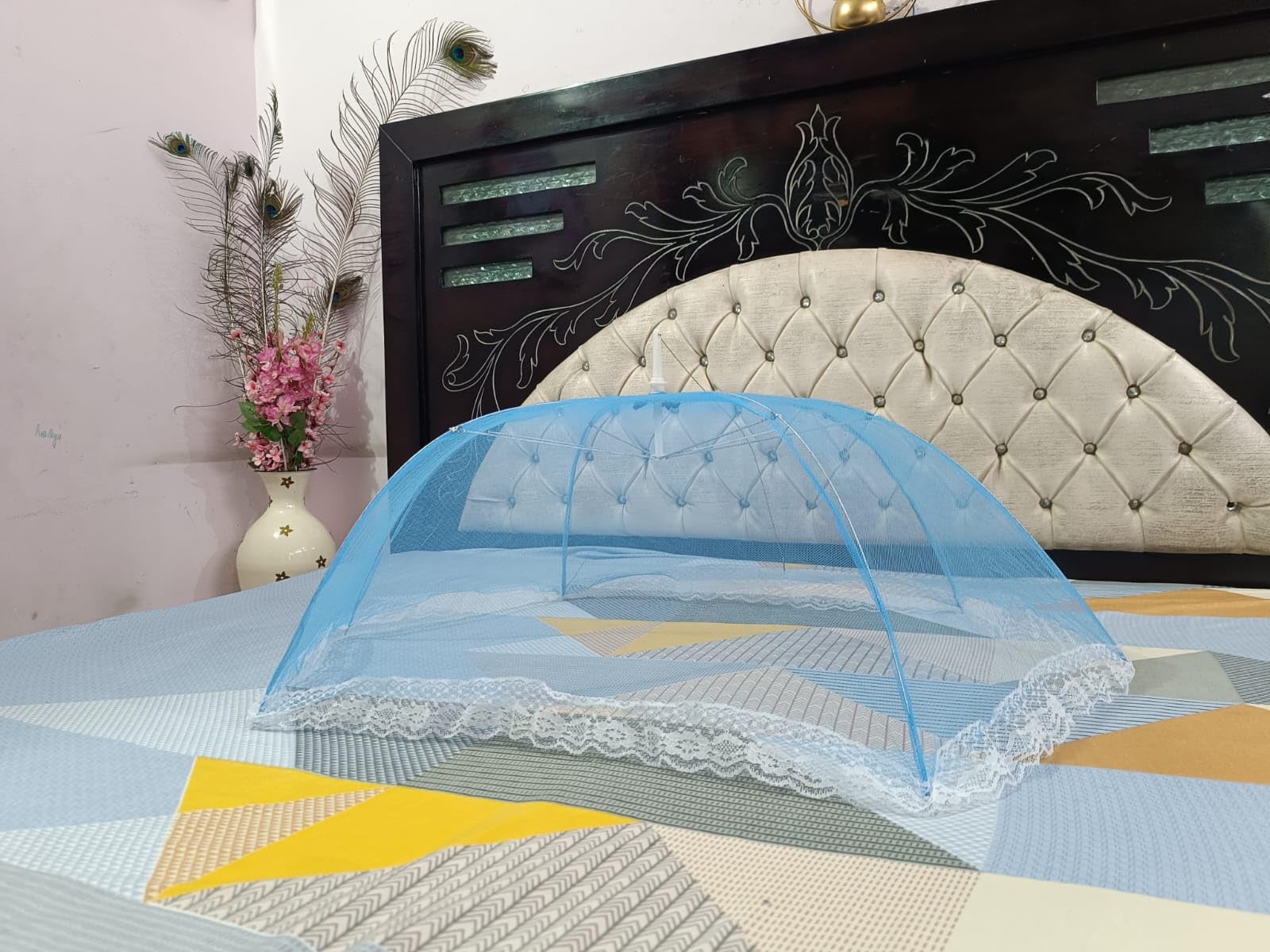 Aadya Fashion Umbrella Style Full Cover up for 0 to 1 Year Baby Mosquito Net for Baby_New Born_Infants-image-14