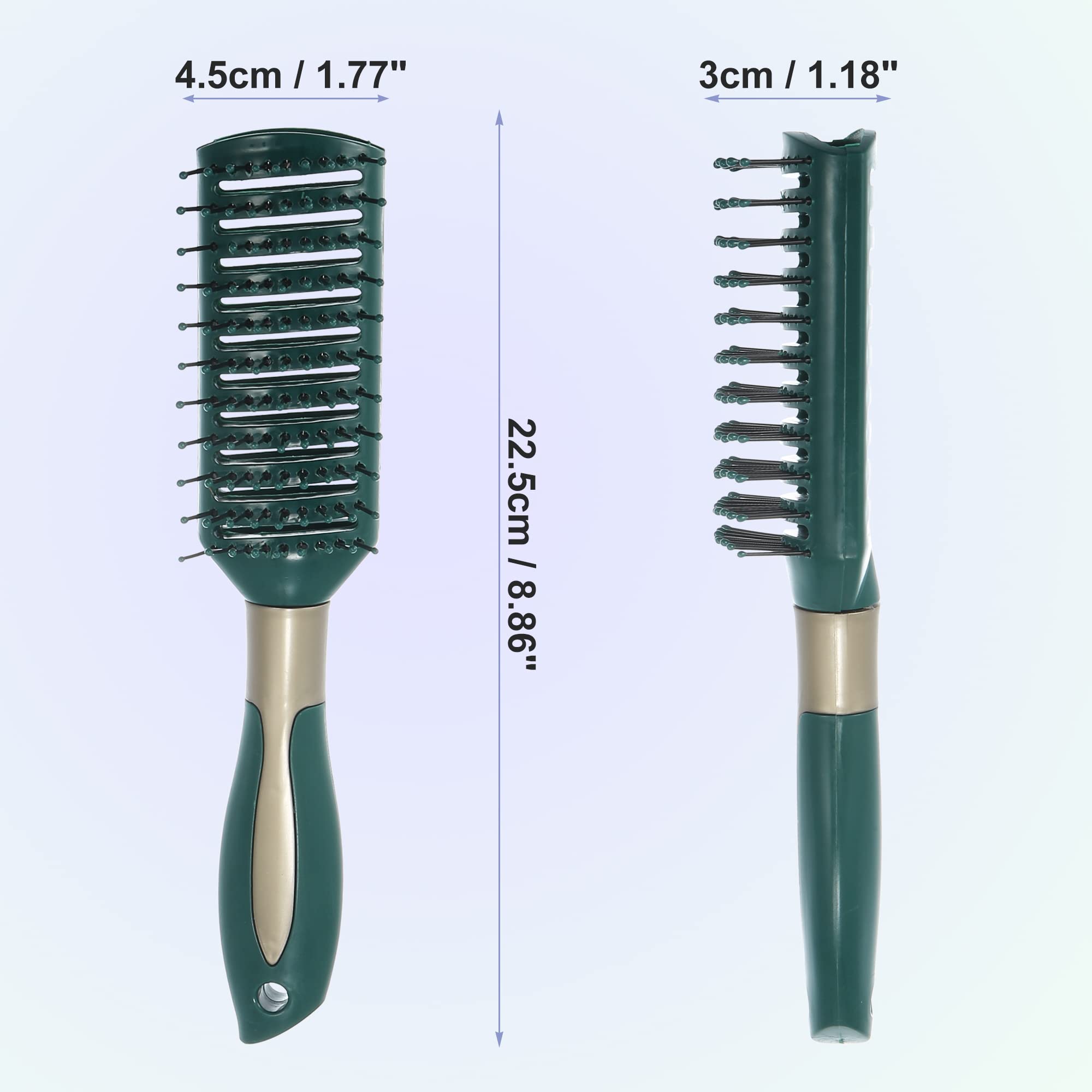 VOCOSTE Vent Hair Brush, Detangling Brush for Women and Men Wet Hair Brush with Ball Tipped Bristles for All Hair Types Green - Image 4