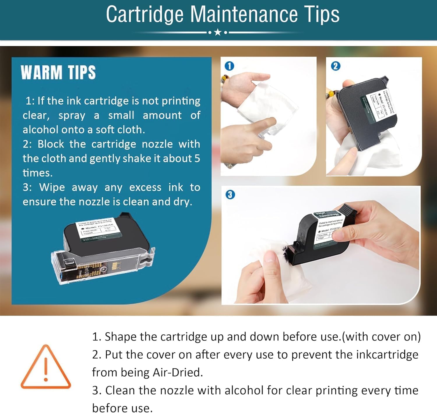 Phezer Imprimante à Jet d’Encre Portative Modèle P16 Améliorée pour Toutes Les Surfaces Buse de 0,5 Pouce, Machine de Codage Intelligente à 360° pour Date d’Expiration, Code-Barre, Logo, Label