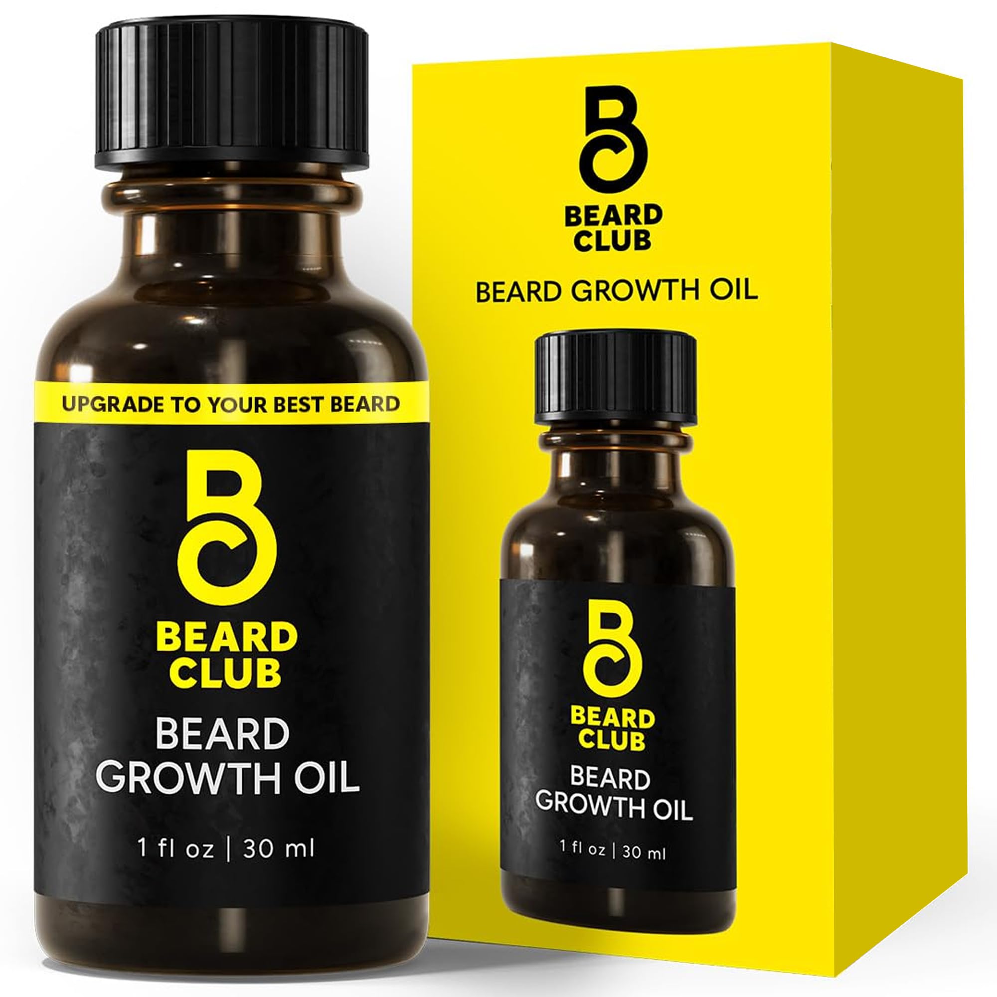 The Beard Club - Growth Oil - Grow A Thicker Fuller , Fill in Patches - Healthy Natural Castor, Coconut and Avacado Growth Serum to Stimulate Thicker, Fuller, Healthier Facial Hair Growth