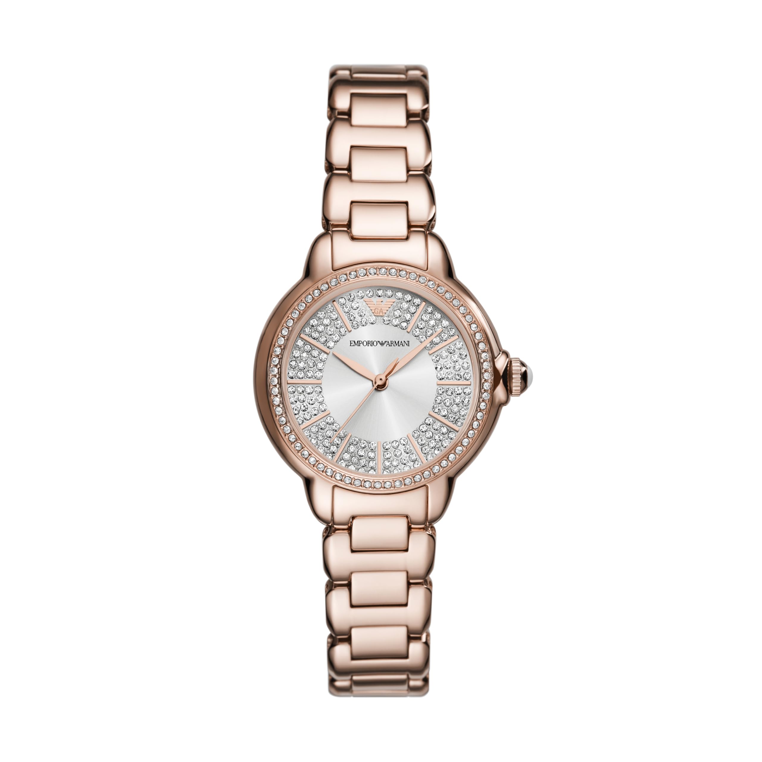 Emporio Armani Orologio Da Donna Con Cinturino In Acciaio Inossidabile O Pelle, Orologio Elegante Da Donna, Quadrante Glitz Oro Rosa, 32MM, Mia-image
