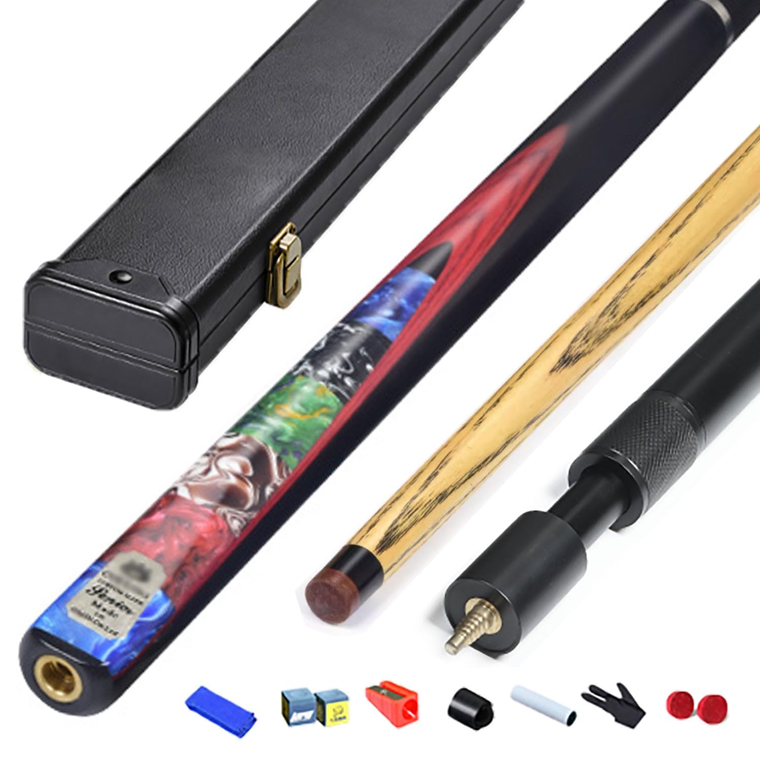 Jfgctyhxy One Color Billiard Cues, 3/4 Billiard Cue Snooker Chinese Eight Black 11.5Mm