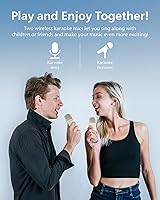 Vista 2 de PHILIPS S2508 Máquina de karaoke portátil, altavoz Bluetooth para fiestas con 2 micrófonos de karaoke, batería de 7 h, modos de luz multicolor