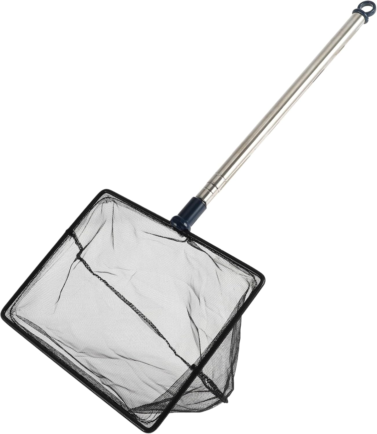 Fish Tank Net, Fine Mesh Aquarium Fish Net, Long Handle Fish Net, Stainless Steel Extendable Handle, Square Aquarium Cleaning Net for Aquarium Accessories