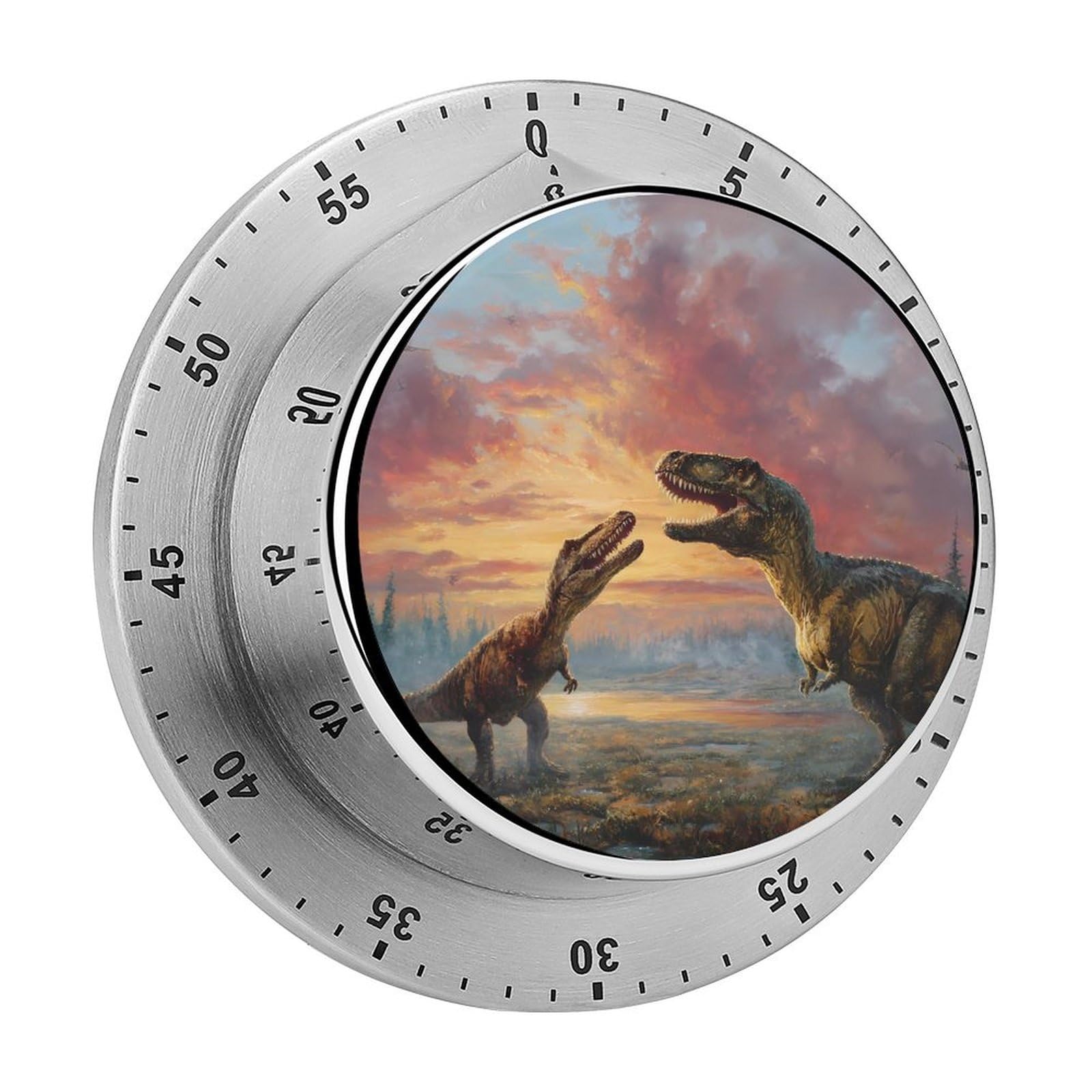 Dinosaurs Roaring Mechanical Timer with Alarm for Kitchen Cooking Productivity Stainless Steel Timers