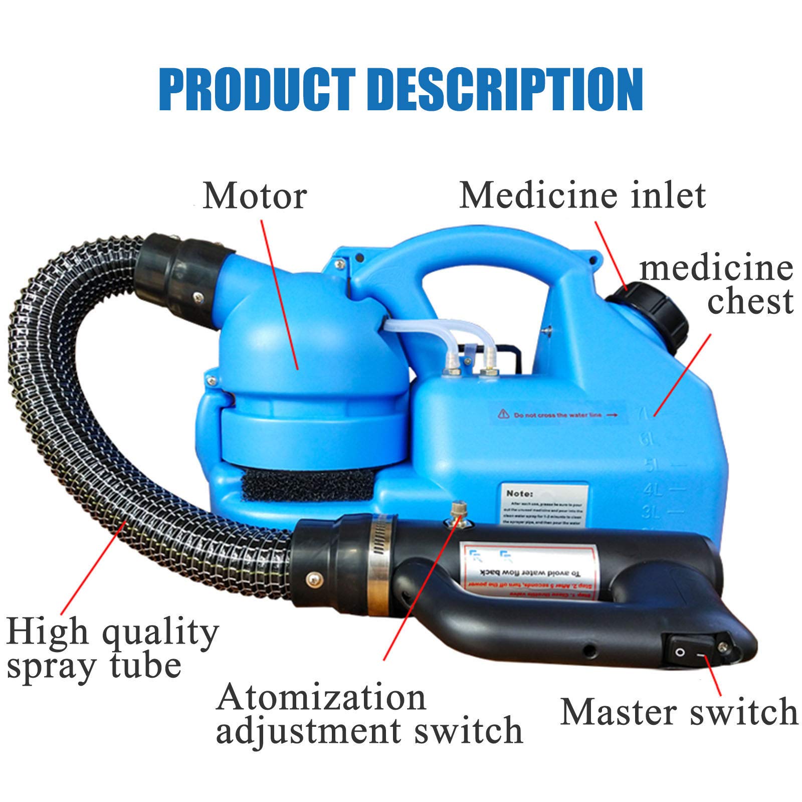 Nebulizzatori per Sanificazione, Nebulizzatore Acqua Portatile, Nebulizzatore Giardino, Forniture per La Disinfezione di Aziende Agricole Scolastiche Ospedaliere