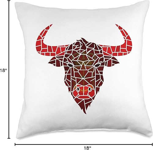 Vista 4 de Diseños San Fermín Bull Navarra Flag Disguised St Fermín Pride Viva San Fermín - Almohada de 18 x 18 pulgadas, multicolor