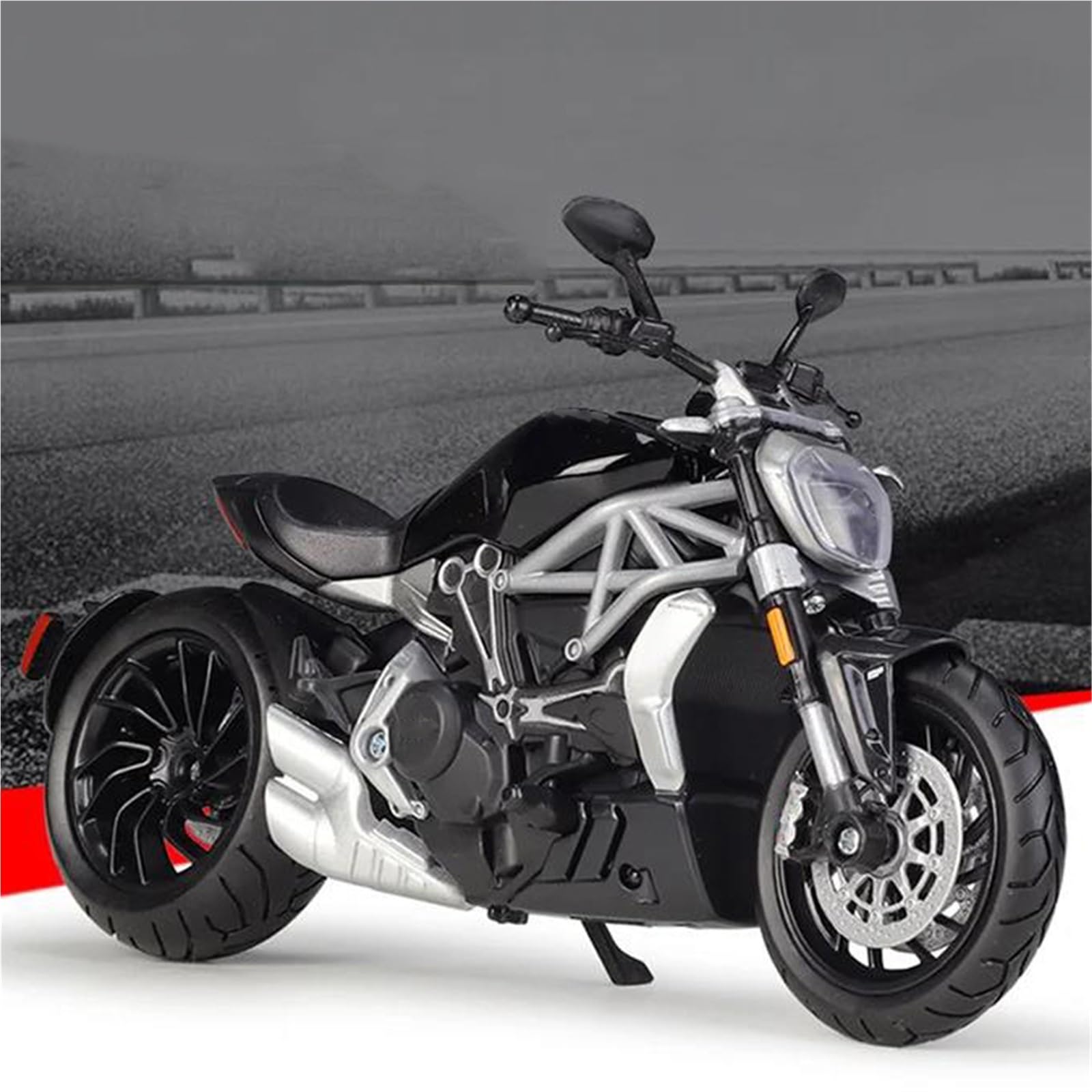 Modelo a Escala de Moto Moto De Juguete En Miniatura 1:12 para Ducati X Diavel S, Versión para Ensamblar, Modelo Motocicleta Aleación, Metal Fundido A Presión, Regalo