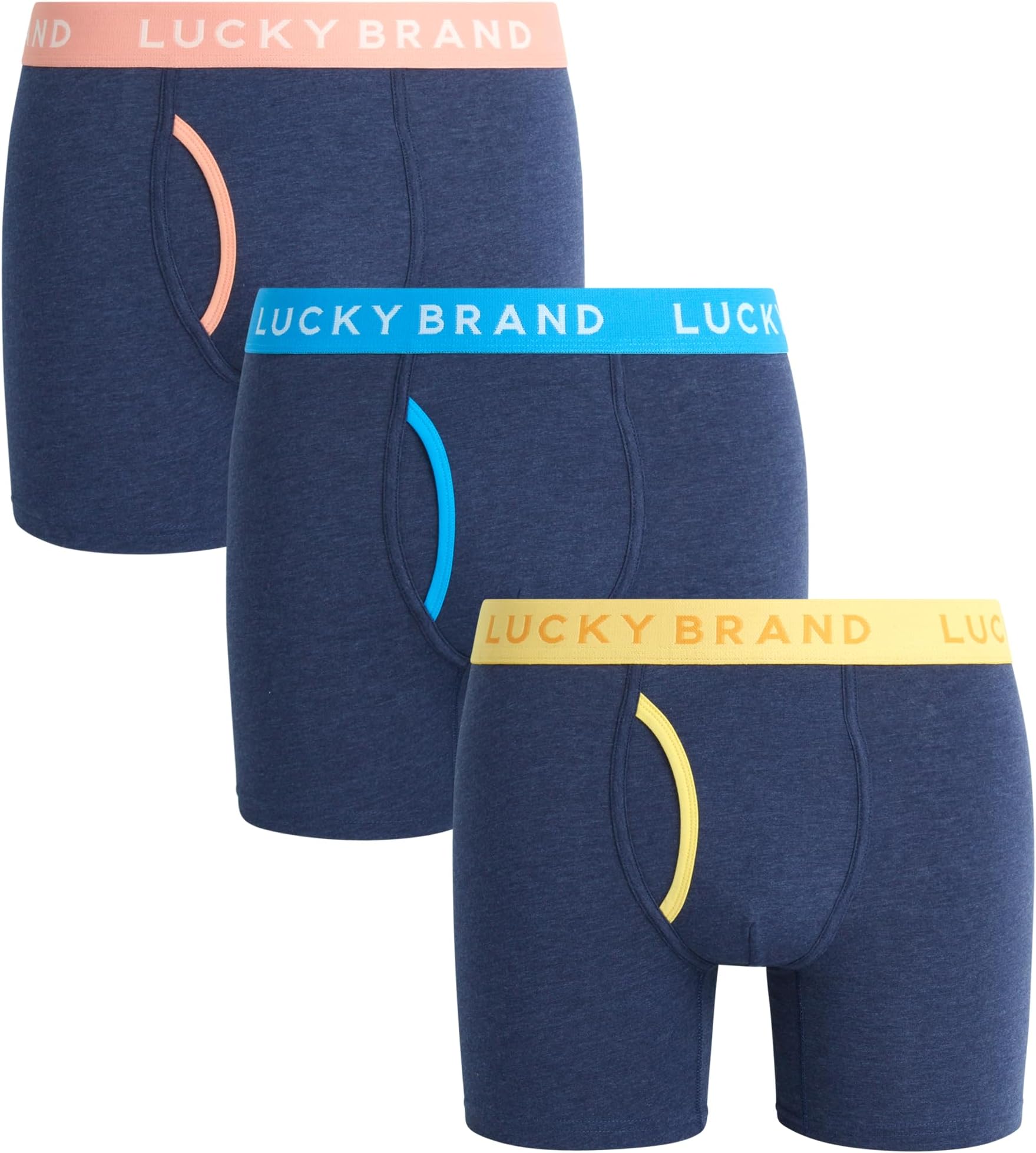 Lucky Brand Men's Boxer Briefs โ 3 Pack Athletic Compression Boxers for Men S-XXL