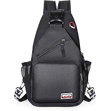 Crossbody Backpack Convertible Sling Bag for Women Men with Adjustable Strap Small Casual Daypack for Hiking Traveling Small, 11-Inch, Black