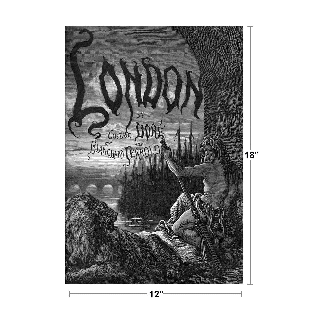 Affiche Tableau Docklands De Londres Par Gustave Doré - Impression Toile 60x90 Cm, Décoration Murale Classique Pour La Maison - 3