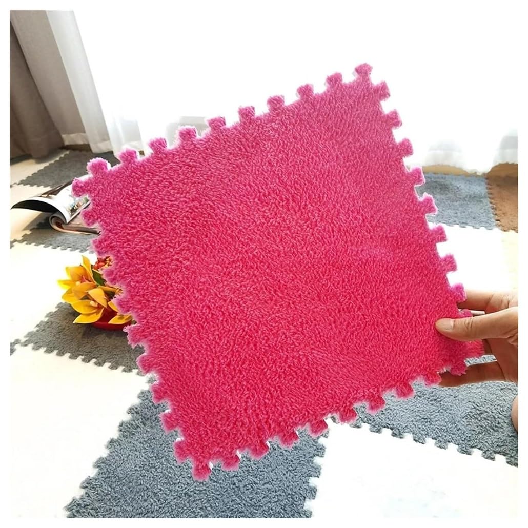 Piastrelle a incastro in morbido peluche, per piccole aree, cameretta dei bambini, camera da letto, casa, ufficio, lavabili, antiscivolo, facili