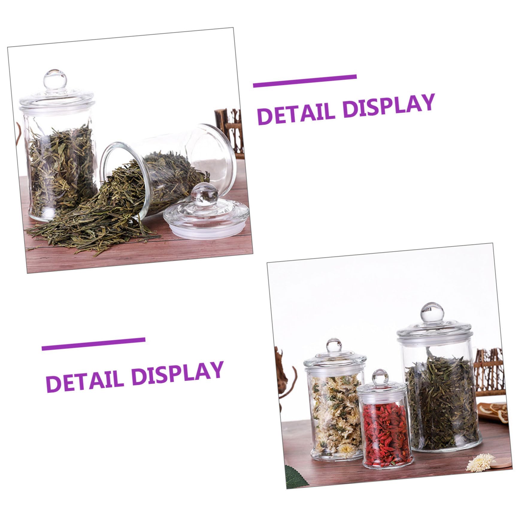 Mikinona Tarro de Almacenamiento de Alimentos de Vidrio Transparente 750 Ml, Recipiente Hermético Anti Humedad, Contenedor Multiusos para Cocina y Hogar, Adecuado para Cereales y Dulces
