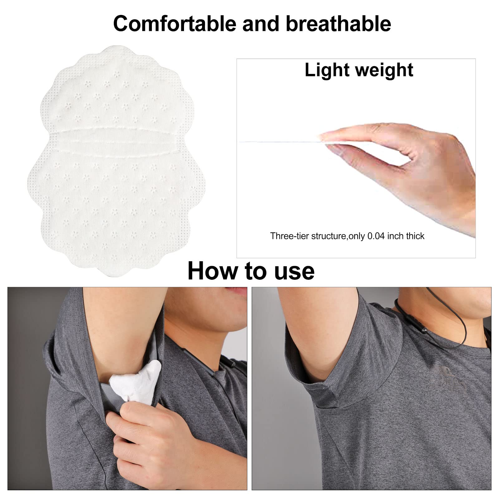 60Piezas Almohadillas Sudor Axilas Axila Absorción de Sudor, Parches Antitranspirantes Axilas Unisex Almohadilla Parches Sudor Axilas Desechables Absorción Sudor y Eliminar Olor Hombres y Mujeres