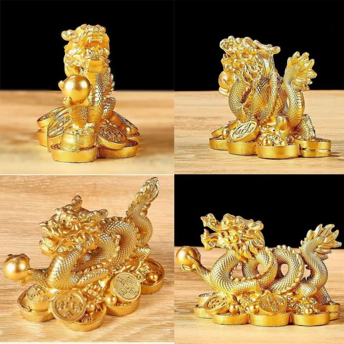 Amazon.co.jp: 龍の置物 風水 五本爪 銭龍 商売繁盛 金運アップ 風水