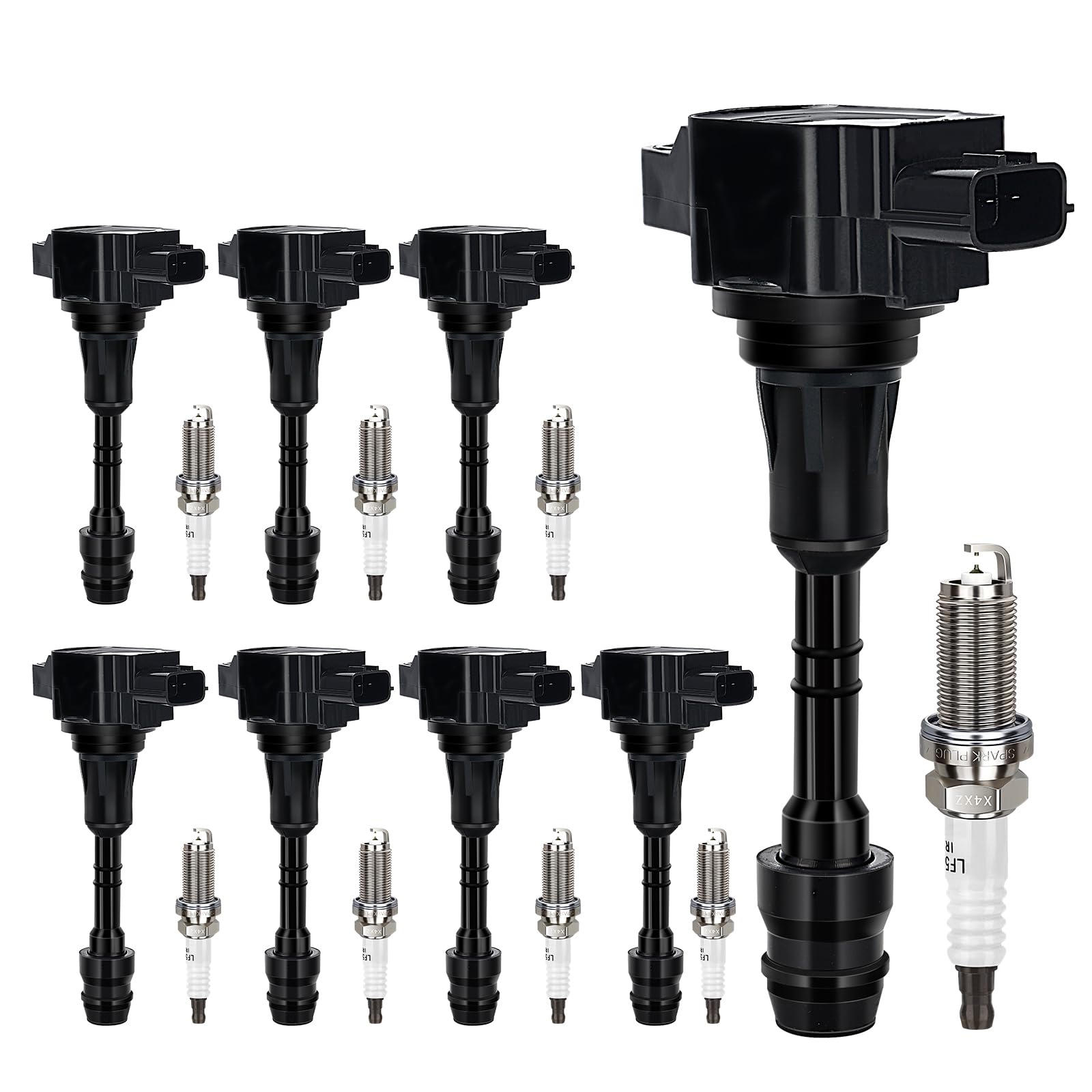 UF551 Ignition Coil &amp; 4469 Double Iridium Spark Plug OE# GN10247 22448ZE00A