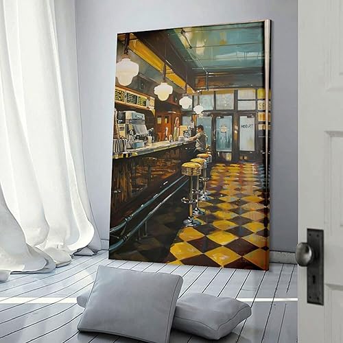 Miniatura 3 de Vintage American Diner Prints Food And Drink Art Kitchen Posters 70s Retro Wall Art Canvas Painting Posters And Prints Wall Art Pictures for Living