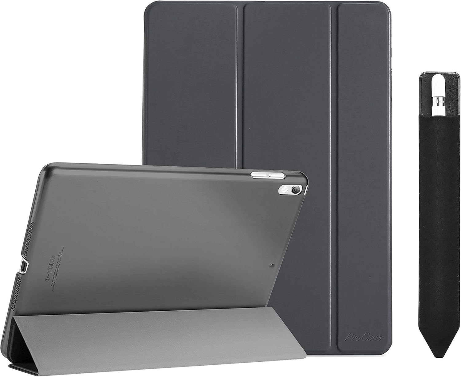 ProCase iPad 10.5 Case 2019 and 2017 iPad 3rd Generation Slim Lightweight Stand Hard Case Bundle with Pencil Holder Sticker for Apple Pencil 1st and 2nd Gen