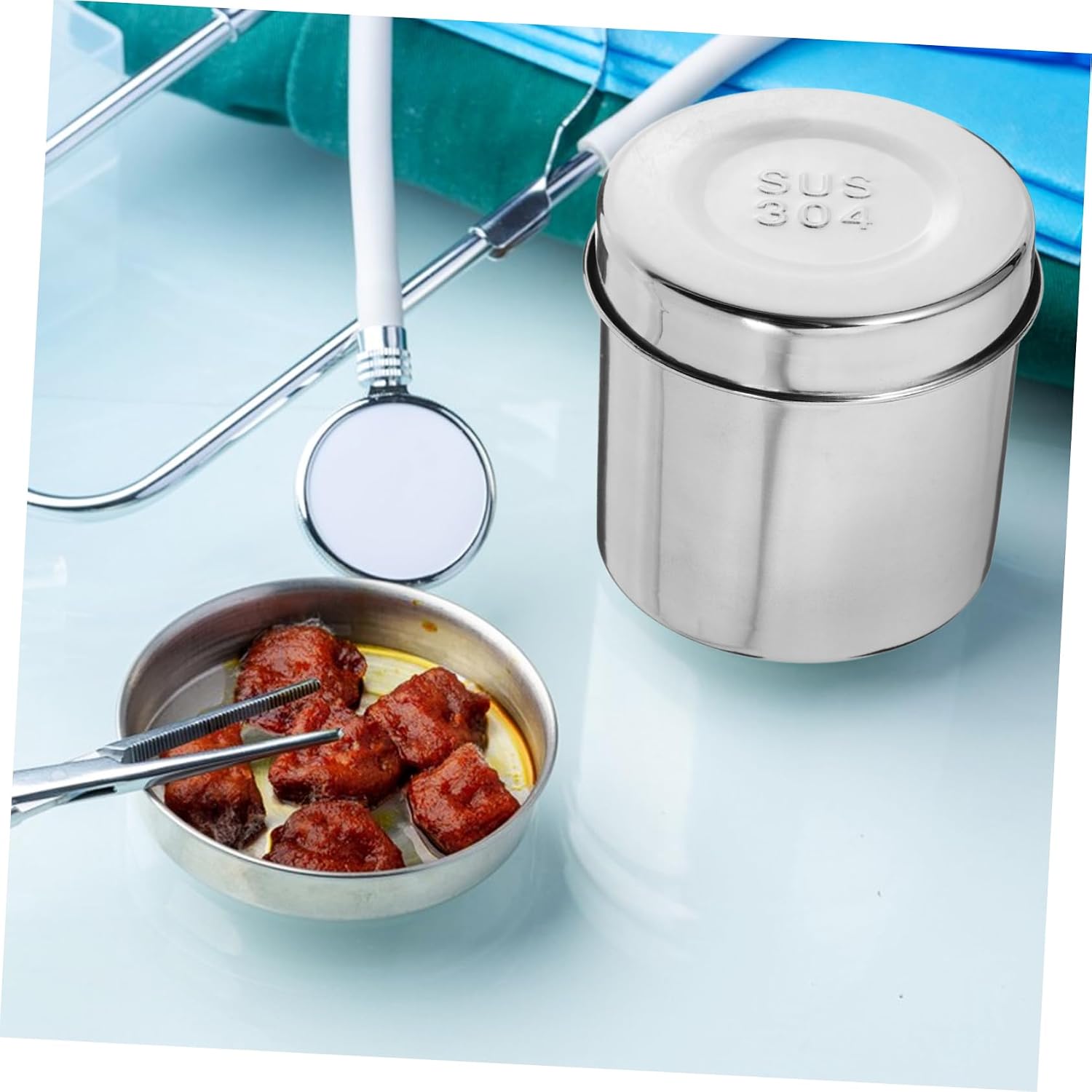Unomor 1Pc Stainless Steel Dressing Storage Jar Multipurpose Unguent Holder with Sealing Performance for Clinics Salons Laboratories and Home Use Easy to Clean