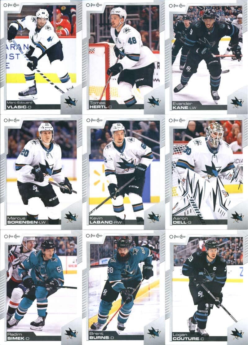 O-Pee-Chee2020-21 O-Pee-Chee San Jose Sharks Team Set of 14 Cards: Marc-Edouard Vlasic(#30), Tomas Hertl(#81), Evander Kane(#119), Marcus Sorensen(#121), Kevin Labanc(#180), Aaron Dell(#215), Radim Simek(#273), Brent Burns(#374), Logan Couture(#392), Joe Thornton(#405), Erik Karlsson(#439), Timo Meier(#456), Dylan Gambrell(#458), Martin Jones(#470)