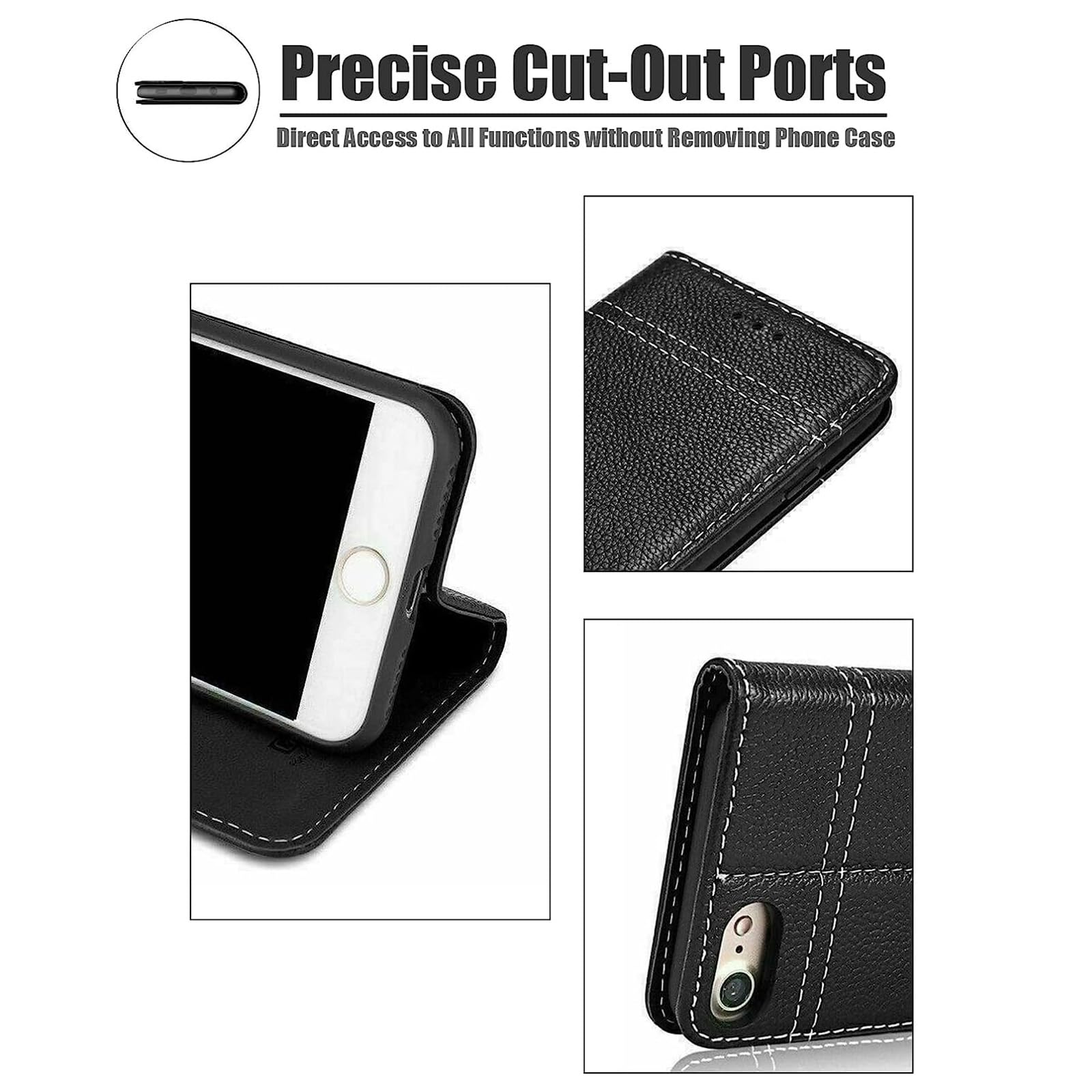Cover 13 Pro Max ZZXX Custodia Per Telefono A Portafoglio In Pelle Per