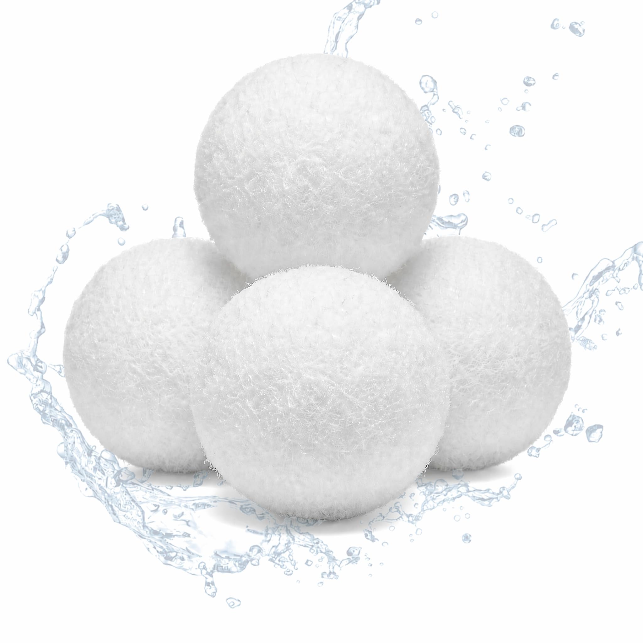 4 Pcs Hot Tub Scum Absorber, Pool Filter Balls Floating Sponge Scum Balls
