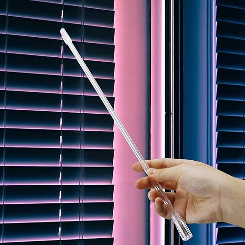 Miniatura 4 de Varilla de repuesto vertical de 17 pulgadas de largo, 2 piezas, varilla transparente con gancho y agarre, abridor de plástico, barra inclinable